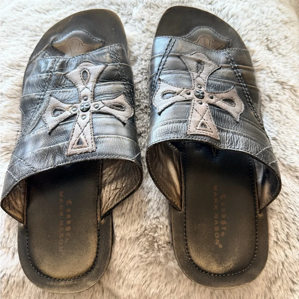 Mark Nason Leather Slides - Picture 2 of 9